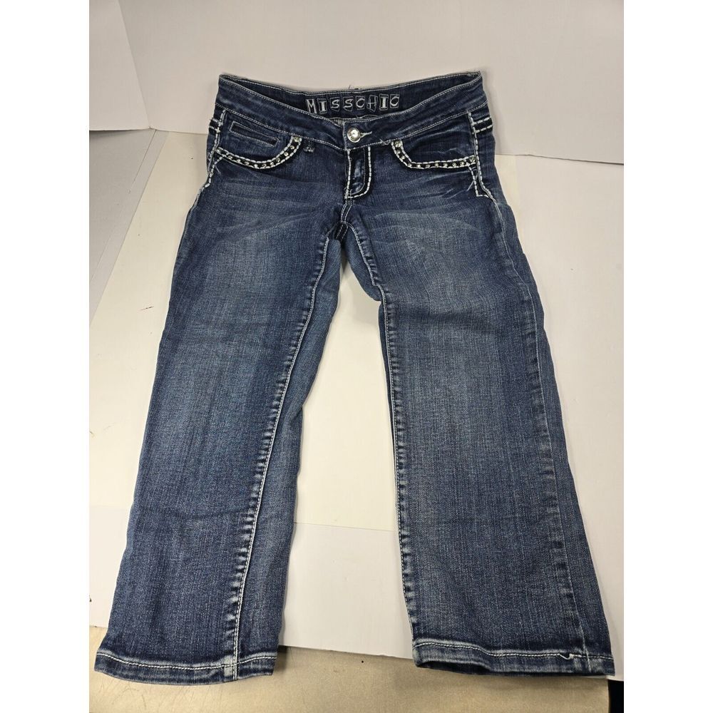 Miss Chic New Fashion Embellished Flare Leg Jeans Pants Women's Size‎ 9